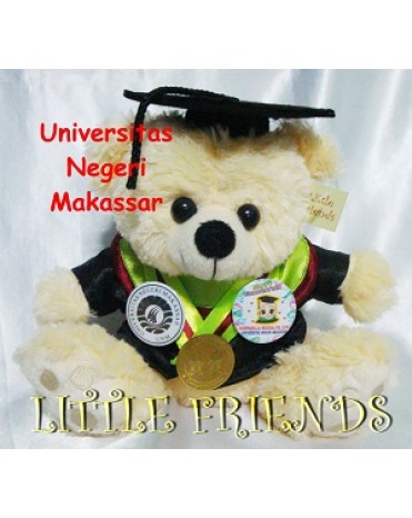 Boneka Wisuda Universitas Negeri Makassar - Pendidikan (25 cm)